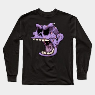 Zombie Head With Maggots Long Sleeve T-Shirt